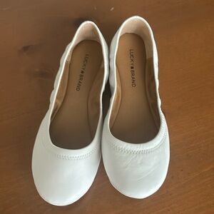 Lucky Brand White Ballet Flats